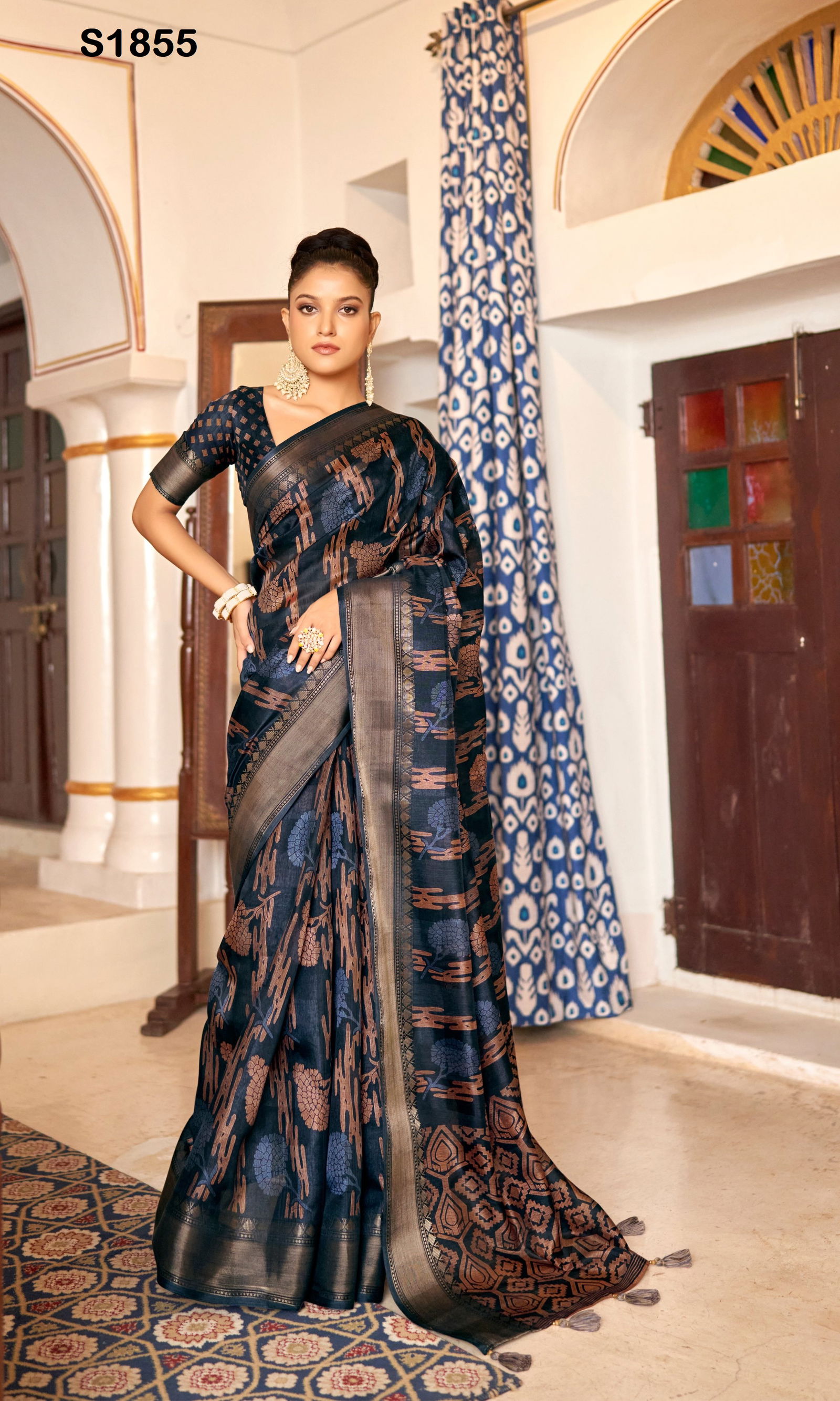 Shades S1848 Printed Cotton Sarees Catalog
